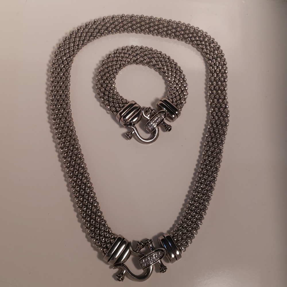 Emma Skye Stainless Steel Necklace and Bracelet